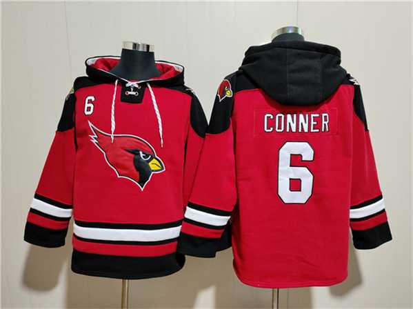 Men's Arizona Cardinals #6 James Conner Red Ageless Must-Have Lace-Up Pullover Hoodie,We sell and wholesale Men's Arizona Cardinals #6 James Conner Red Ageless Must-Have Lace-Up Pullover Hoodie on line form chian!